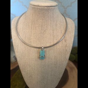 Turquoise PENDANT ONLY Artisan Quality Slide Sterling .925 Silver